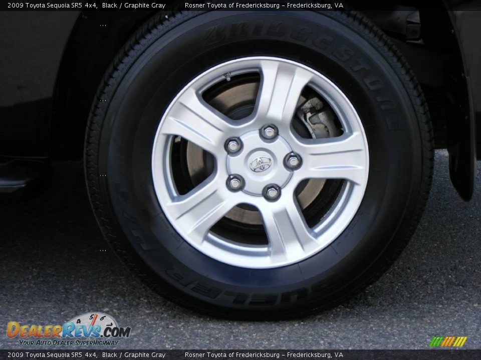 2009 Toyota Sequoia SR5 4x4 Black / Graphite Gray Photo #23