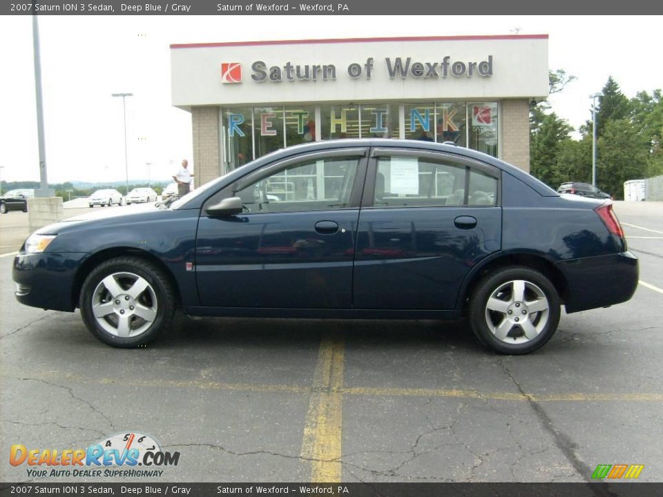 2007 Saturn ION 3 Sedan Deep Blue / Gray Photo #1