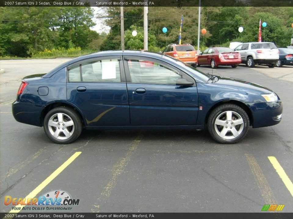 2007 Saturn ION 3 Sedan Deep Blue / Gray Photo #5