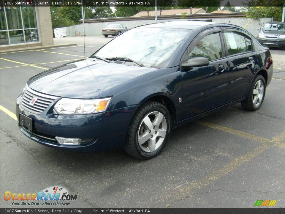 2007 Saturn ION 3 Sedan Deep Blue / Gray Photo #8