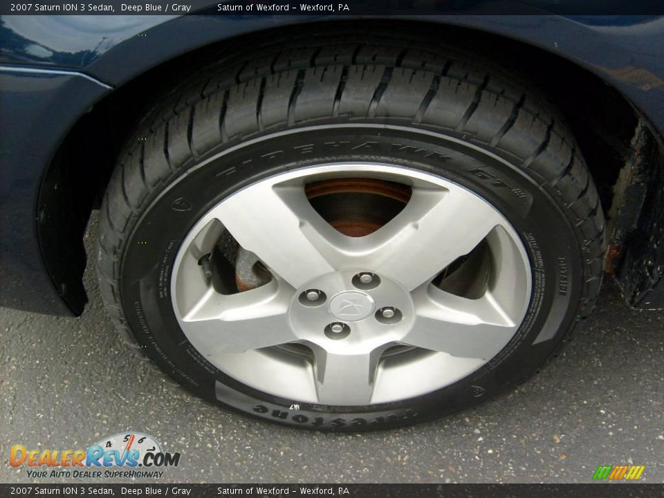 2007 Saturn ION 3 Sedan Deep Blue / Gray Photo #9