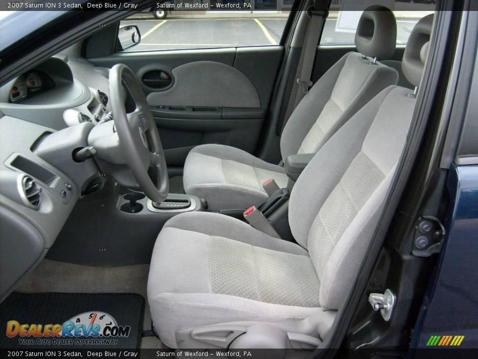 2007 Saturn ION 3 Sedan Deep Blue / Gray Photo #10