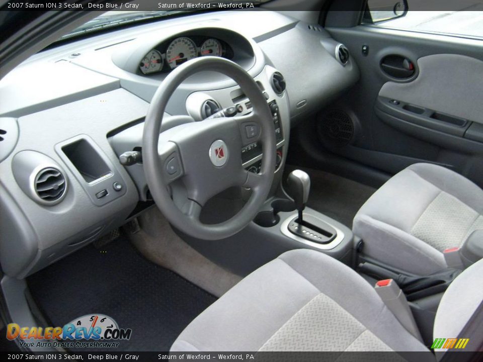 2007 Saturn ION 3 Sedan Deep Blue / Gray Photo #11