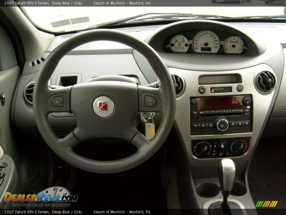 2007 Saturn ION 3 Sedan Deep Blue / Gray Photo #14