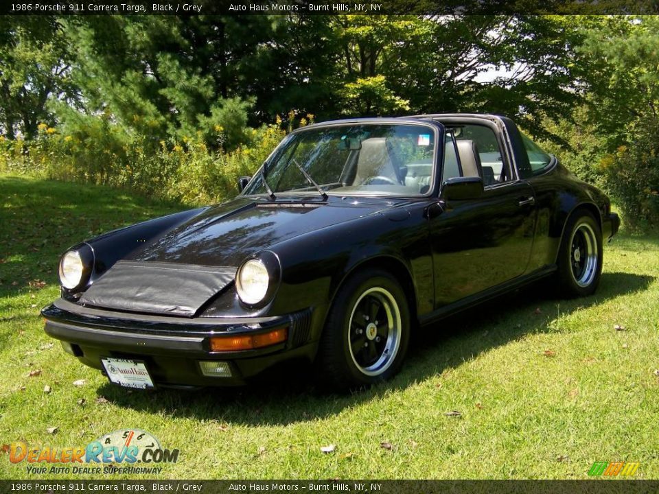 1986 Porsche 911 Carrera Targa Black / Grey Photo #1