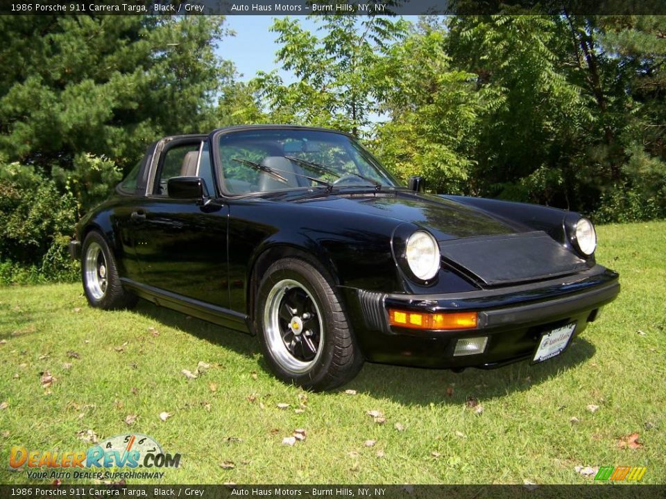 1986 Porsche 911 Carrera Targa Black / Grey Photo #7