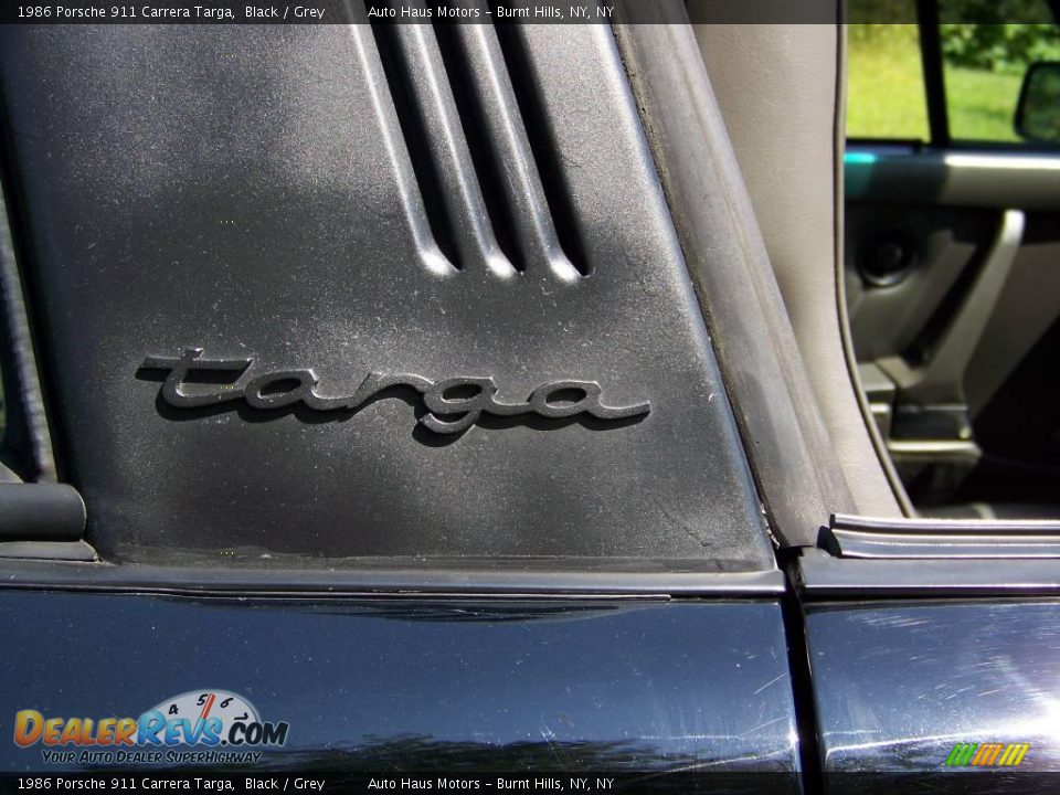 1986 Porsche 911 Carrera Targa Black / Grey Photo #9