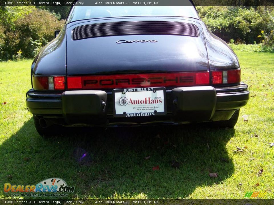 1986 Porsche 911 Carrera Targa Black / Grey Photo #12