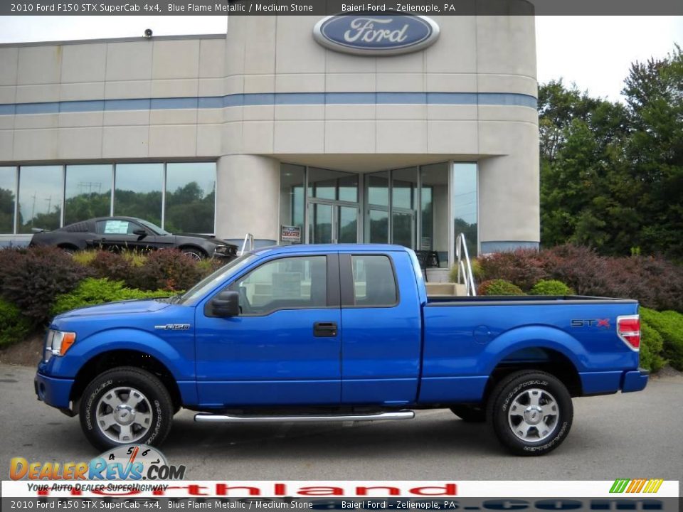 2010 Ford F150 STX SuperCab 4x4 Blue Flame Metallic / Medium Stone Photo #1