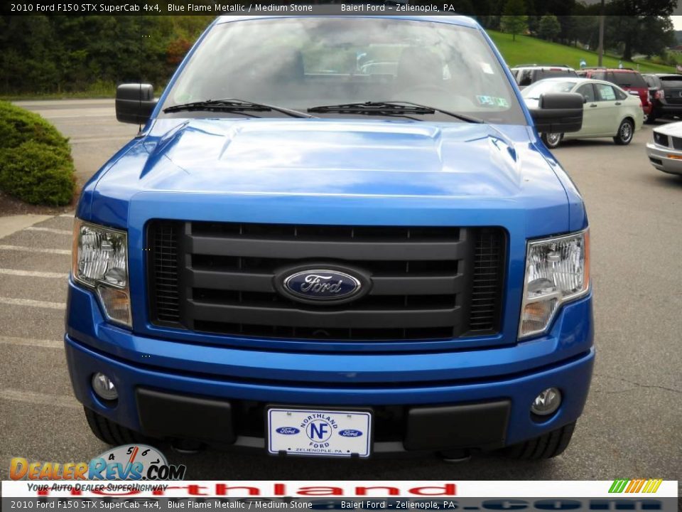 2010 Ford F150 STX SuperCab 4x4 Blue Flame Metallic / Medium Stone Photo #3