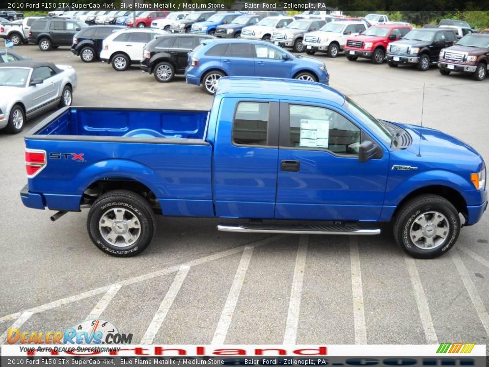 2010 Ford F150 STX SuperCab 4x4 Blue Flame Metallic / Medium Stone Photo #5