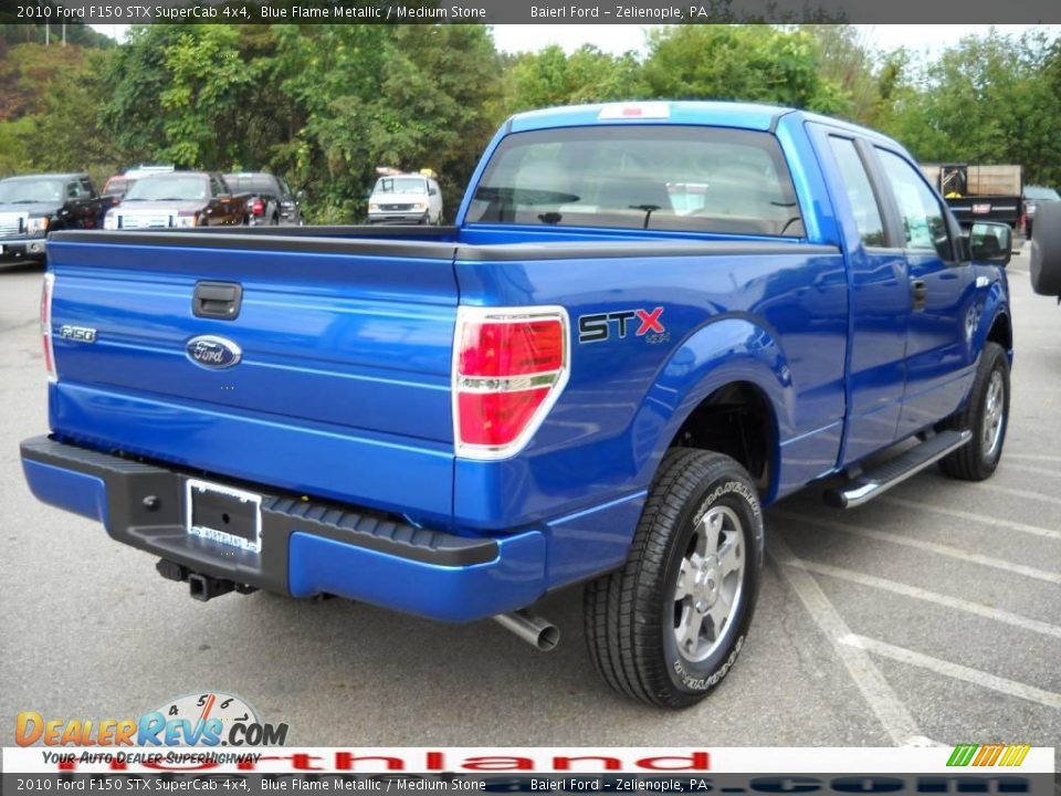 2010 Ford F150 STX SuperCab 4x4 Blue Flame Metallic / Medium Stone Photo #6