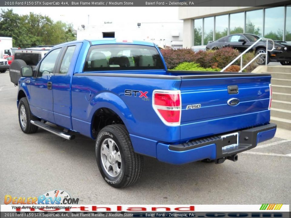 2010 Ford F150 STX SuperCab 4x4 Blue Flame Metallic / Medium Stone Photo #8