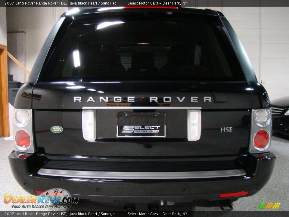 2007 Land Rover Range Rover HSE Java Black Pearl / Sand/Jet Photo #5