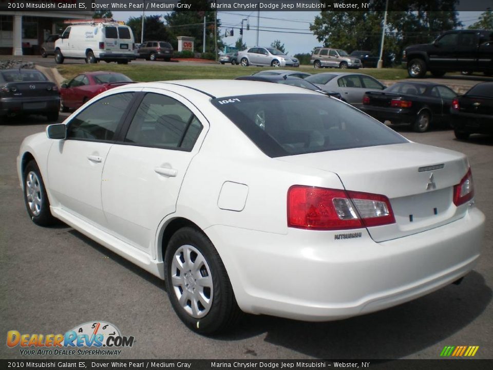 2010 Mitsubishi Galant ES Dover White Pearl / Medium Gray Photo #7