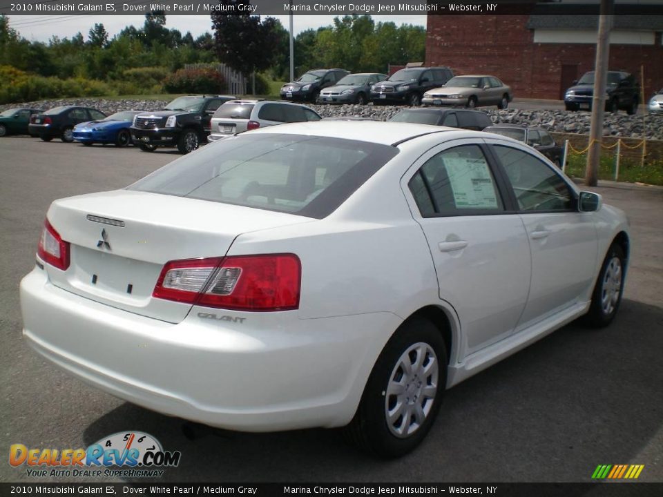 2010 Mitsubishi Galant ES Dover White Pearl / Medium Gray Photo #9
