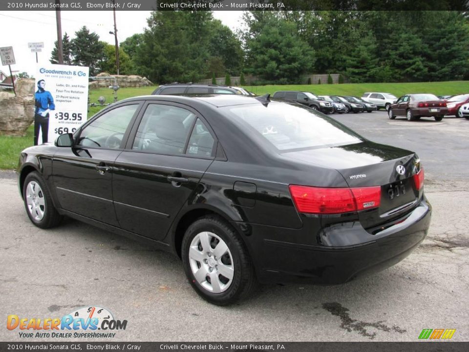 2010 Hyundai Sonata GLS Ebony Black / Gray Photo #4