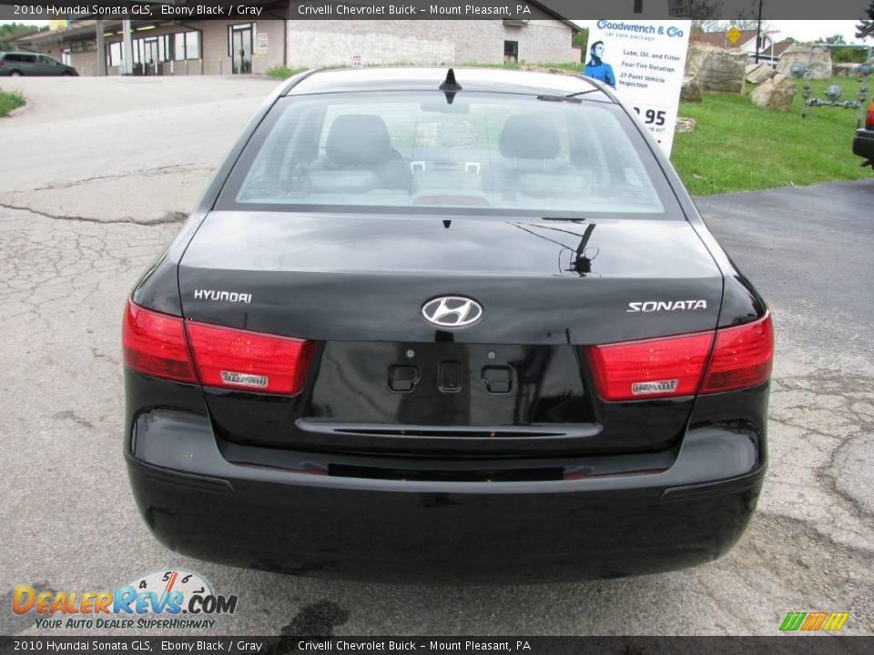 2010 Hyundai Sonata GLS Ebony Black / Gray Photo #5