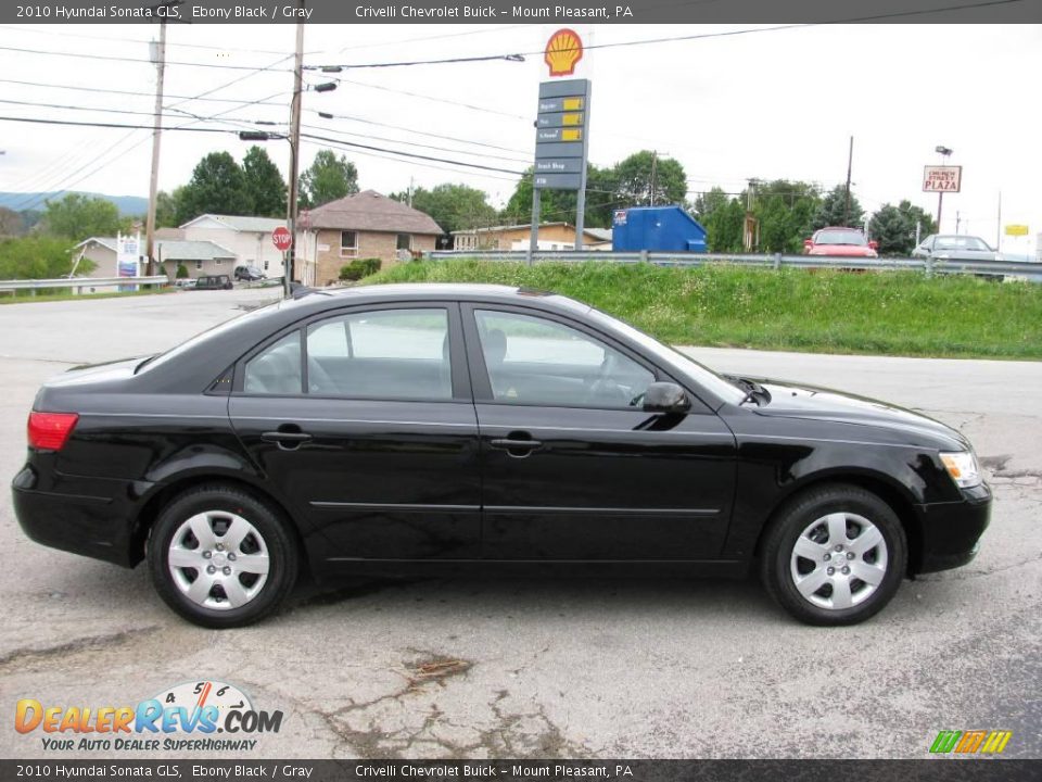 2010 Hyundai Sonata GLS Ebony Black / Gray Photo #7