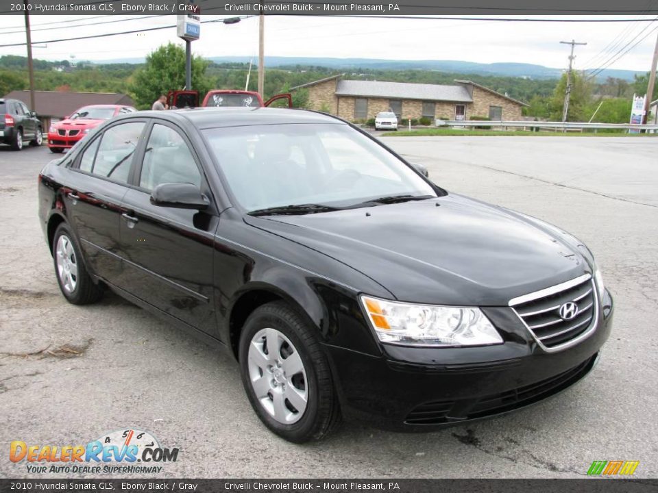 2010 Hyundai Sonata GLS Ebony Black / Gray Photo #8