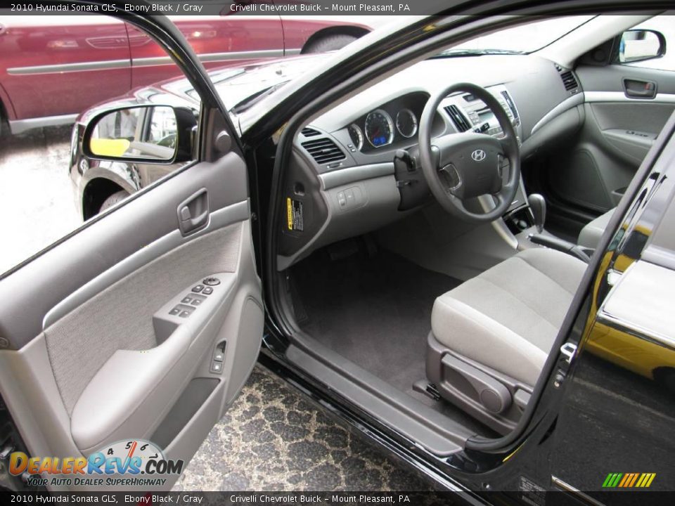 2010 Hyundai Sonata GLS Ebony Black / Gray Photo #15