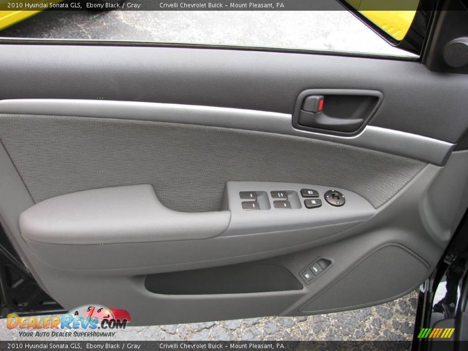 2010 Hyundai Sonata GLS Ebony Black / Gray Photo #16