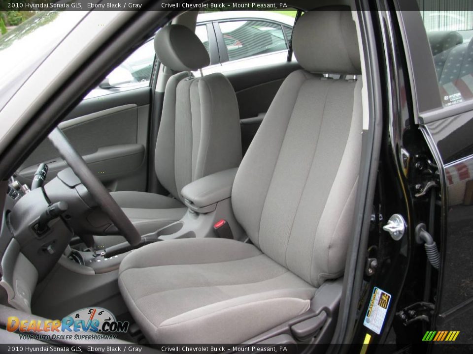 2010 Hyundai Sonata GLS Ebony Black / Gray Photo #17