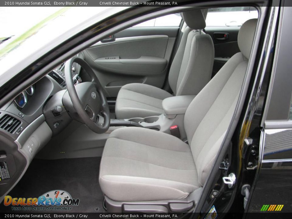 2010 Hyundai Sonata GLS Ebony Black / Gray Photo #18