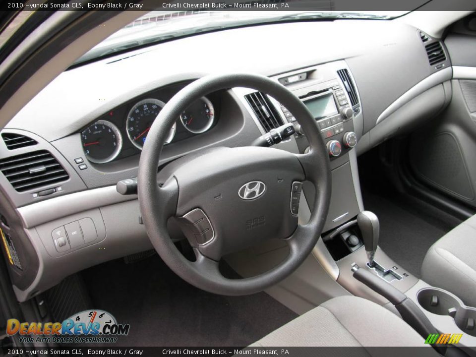2010 Hyundai Sonata GLS Ebony Black / Gray Photo #19