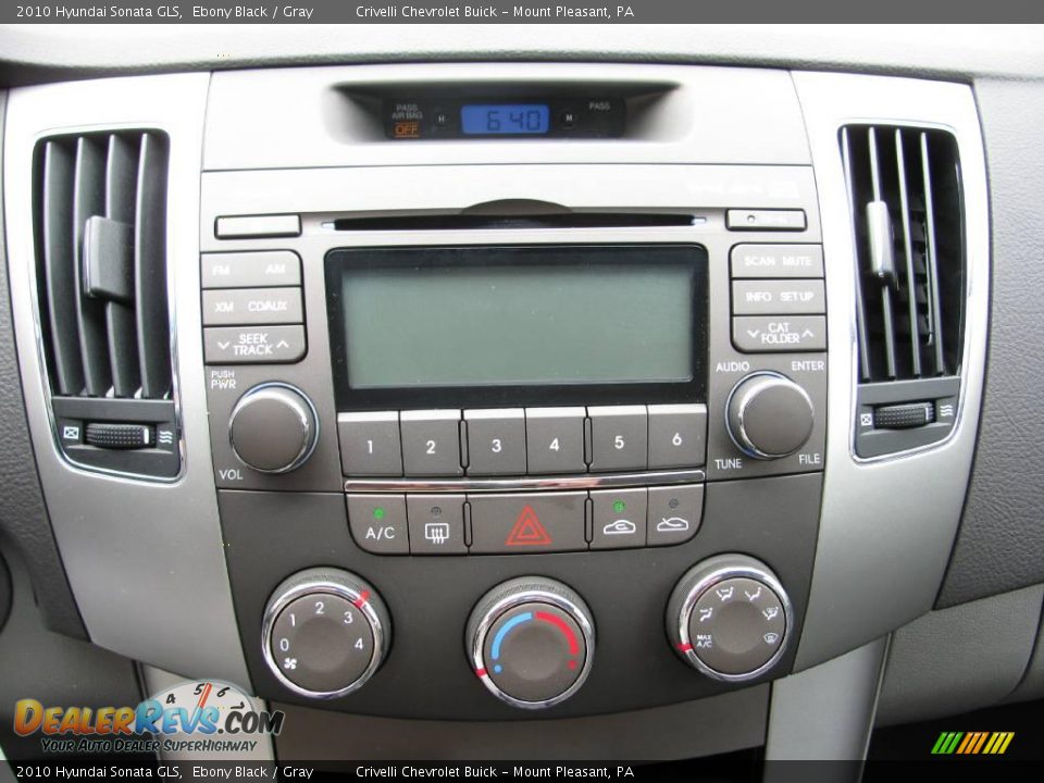 2010 Hyundai Sonata GLS Ebony Black / Gray Photo #22