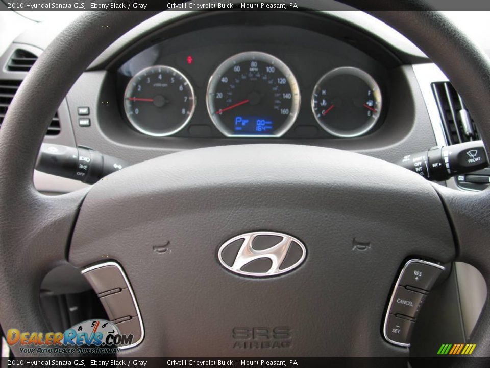 2010 Hyundai Sonata GLS Ebony Black / Gray Photo #24