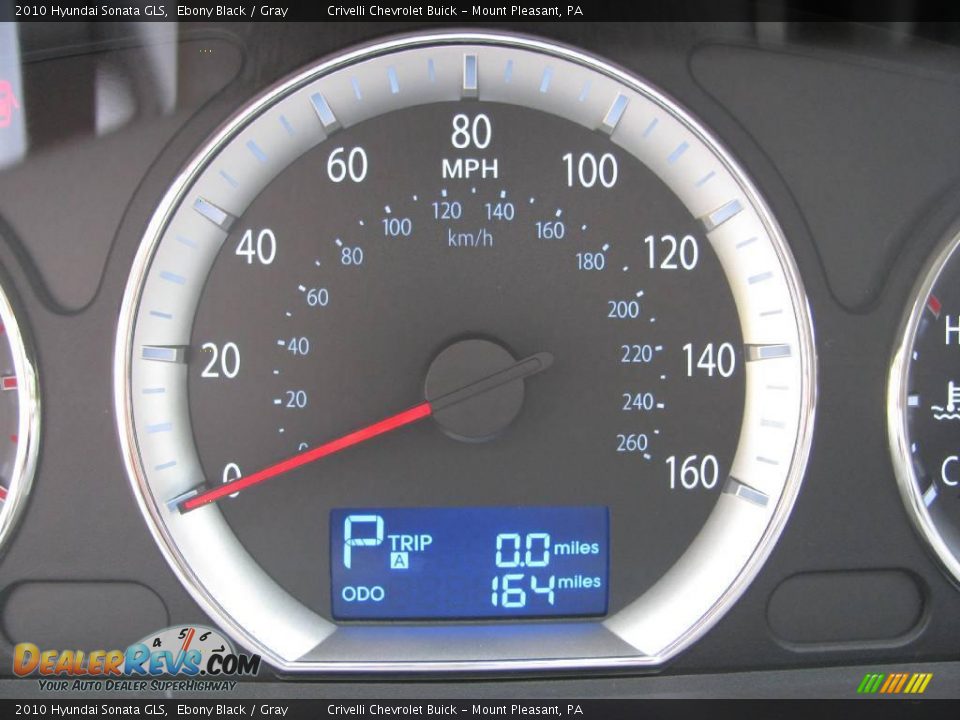 2010 Hyundai Sonata GLS Ebony Black / Gray Photo #30