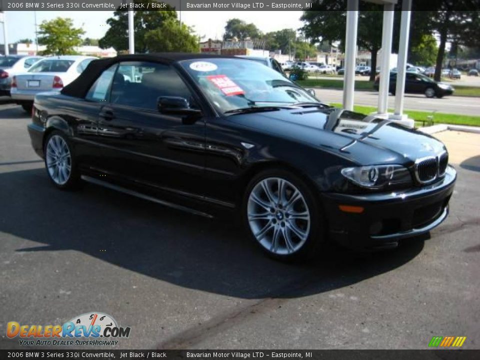 2006 BMW 3 Series 330i Convertible Jet Black / Black Photo #7