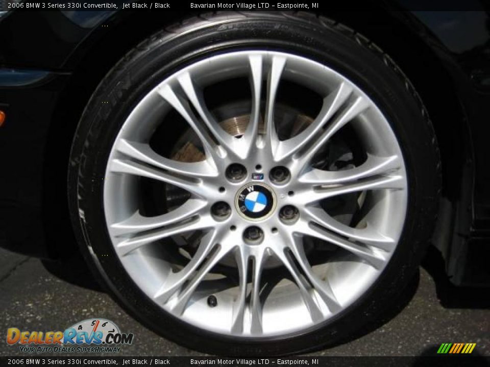 2006 BMW 3 Series 330i Convertible Jet Black / Black Photo #9