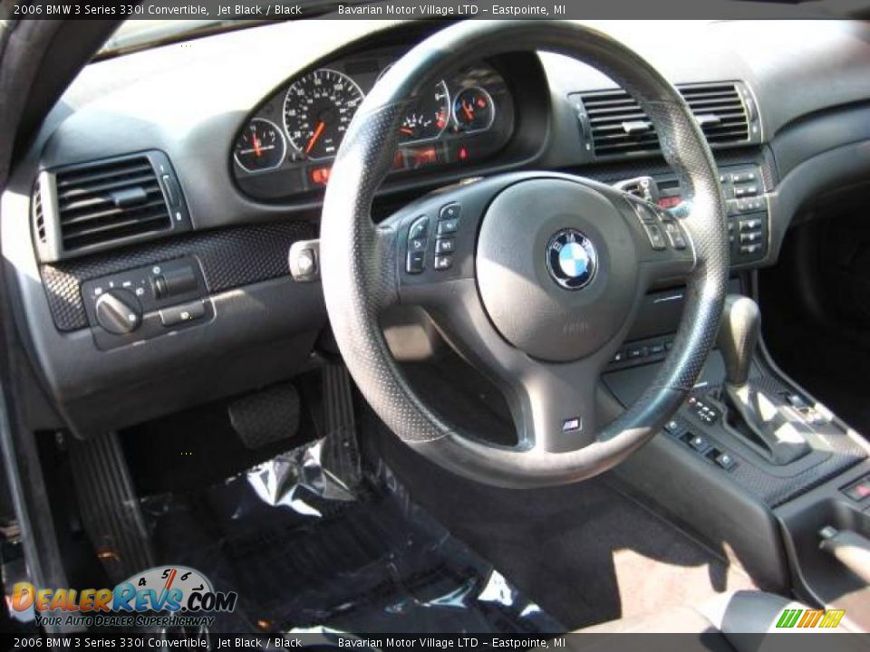 2006 BMW 3 Series 330i Convertible Jet Black / Black Photo #12