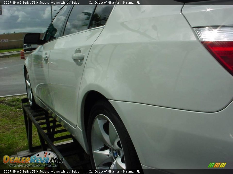 2007 BMW 5 Series 530i Sedan Alpine White / Beige Photo #8