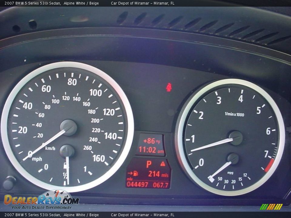 2007 BMW 5 Series 530i Sedan Alpine White / Beige Photo #18
