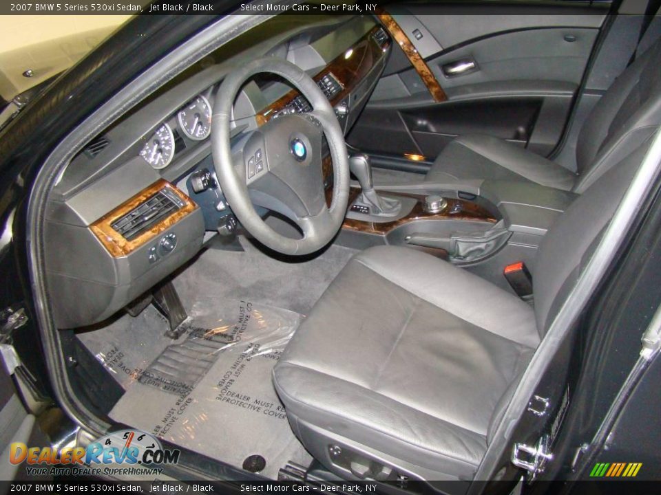 2007 BMW 5 Series 530xi Sedan Jet Black / Black Photo #8
