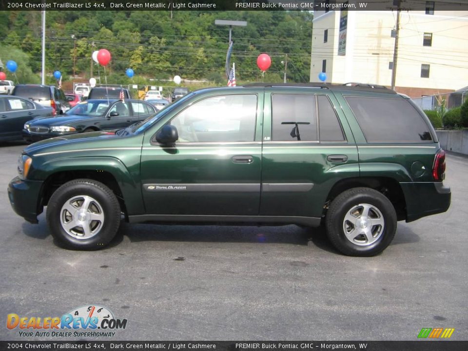 2004 Chevrolet TrailBlazer LS 4x4 Dark Green Metallic / Light Cashmere Photo #3