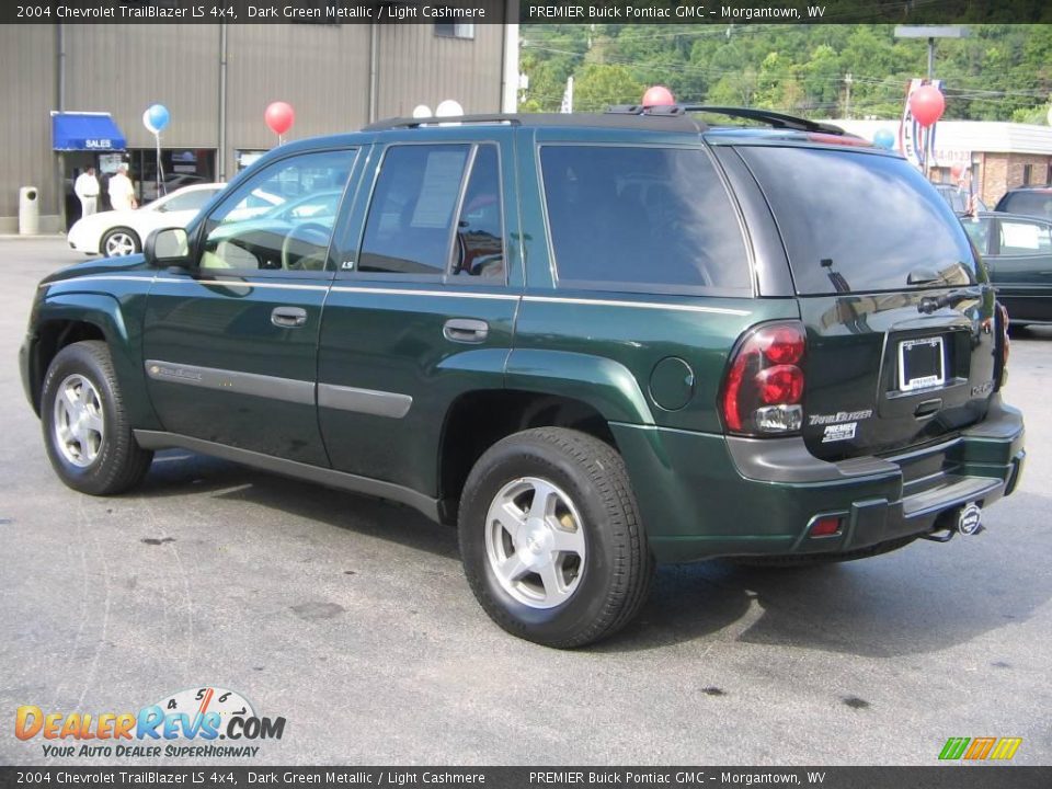 2004 Chevrolet TrailBlazer LS 4x4 Dark Green Metallic / Light Cashmere Photo #4