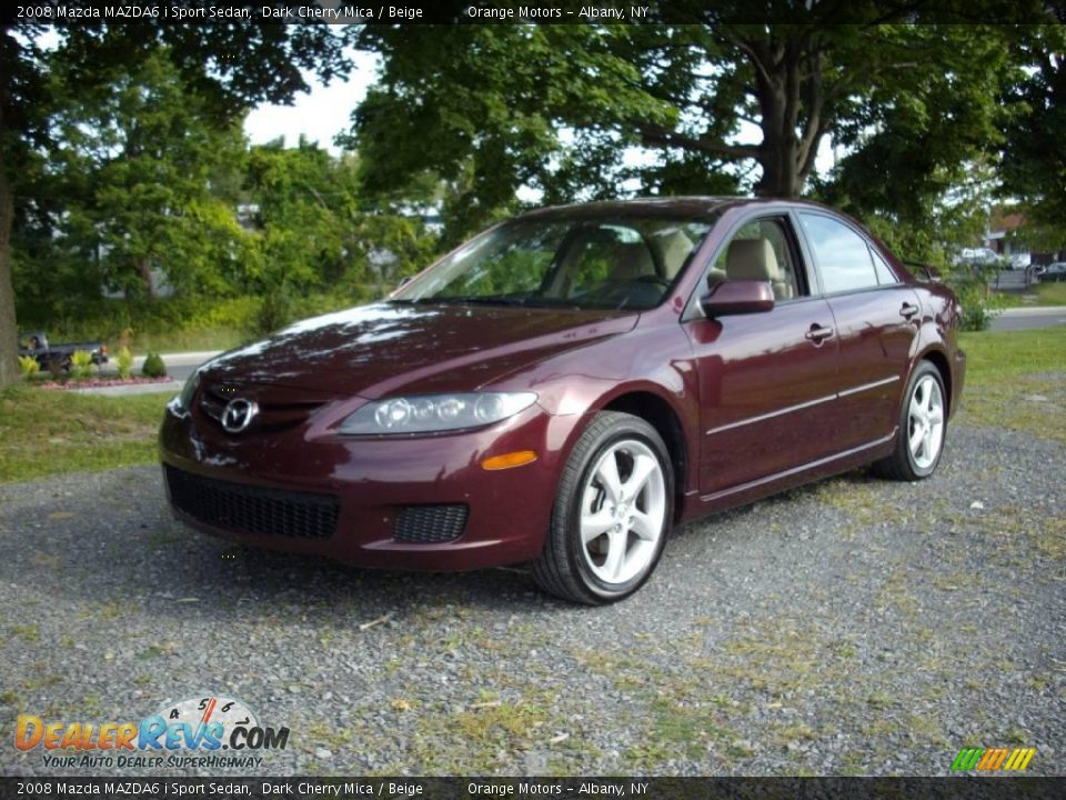2008 Mazda MAZDA6 i Sport Sedan Dark Cherry Mica / Beige Photo #1
