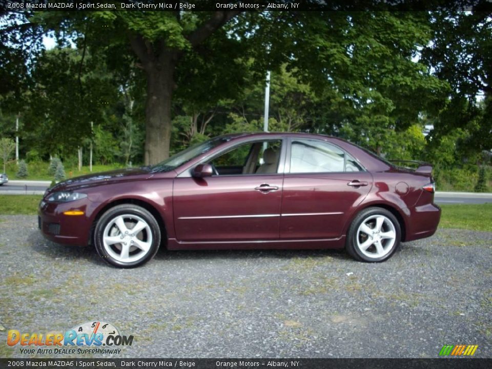 2008 Mazda MAZDA6 i Sport Sedan Dark Cherry Mica / Beige Photo #2
