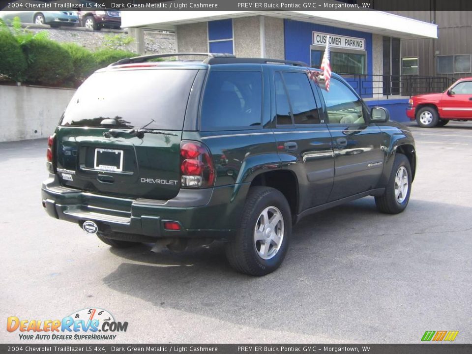 2004 Chevrolet TrailBlazer LS 4x4 Dark Green Metallic / Light Cashmere Photo #6