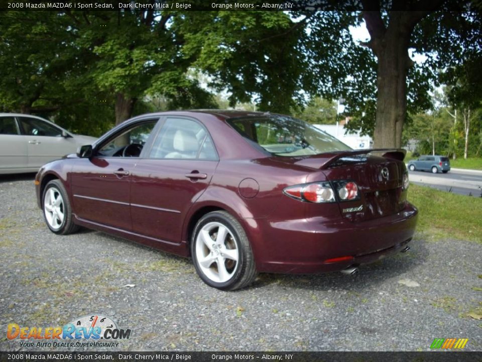 2008 Mazda MAZDA6 i Sport Sedan Dark Cherry Mica / Beige Photo #4
