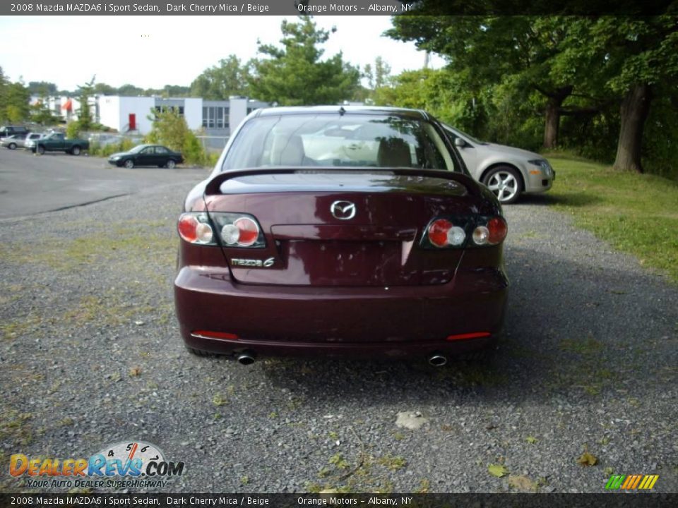 2008 Mazda MAZDA6 i Sport Sedan Dark Cherry Mica / Beige Photo #5