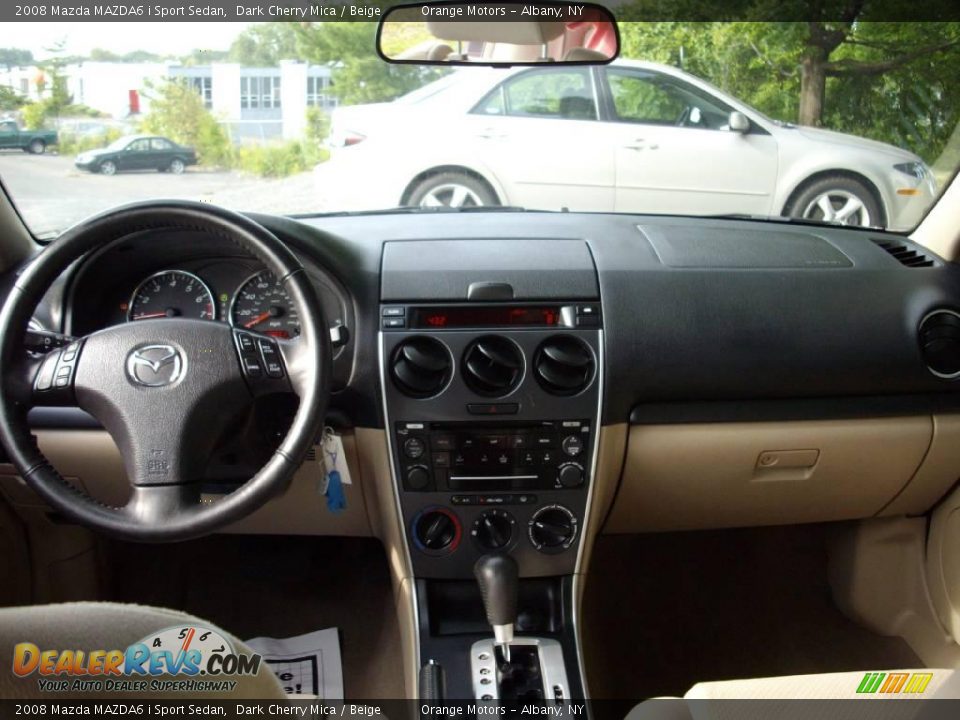 2008 Mazda MAZDA6 i Sport Sedan Dark Cherry Mica / Beige Photo #6
