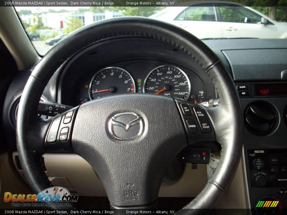 2008 Mazda MAZDA6 i Sport Sedan Dark Cherry Mica / Beige Photo #7