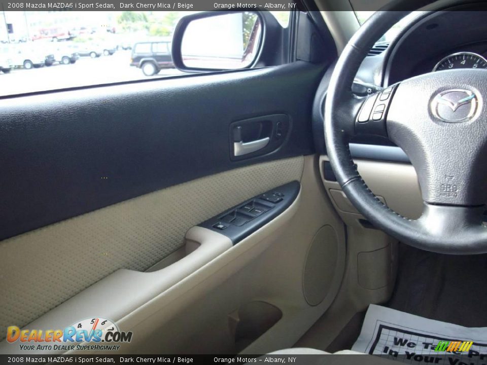 2008 Mazda MAZDA6 i Sport Sedan Dark Cherry Mica / Beige Photo #8