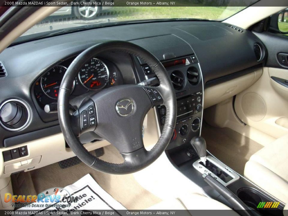 2008 Mazda MAZDA6 i Sport Sedan Dark Cherry Mica / Beige Photo #10