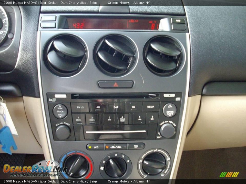 2008 Mazda MAZDA6 i Sport Sedan Dark Cherry Mica / Beige Photo #11